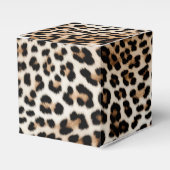 シックなホワイトクリームヒョウ柄 フェイバーボックス (正面サイド)