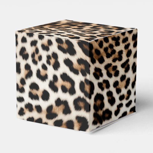 シックなホワイトクリームヒョウ柄 フェイバーボックス (裏面サイド)