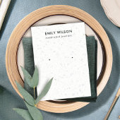 シックなホワイトグレーテラゾスタッドイヤリングディスプレイカード 名刺