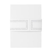 シックなホワイトシルバーグリッタートリム – ベリーバンド 招待状ベリーバンド (裏面例)