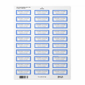 シックなホワイトシンプルタイポグラフィスクリプト ラベル (フルシート)