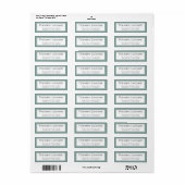 シックなホワイトシンプルタイポグラフィスクリプト ラベル (フルシート)