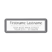 シックなホワイトシンプルタイポグラフィスクリプト ラベル (正面)