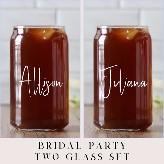 シックなホワイトスクリプトバチェロレッテ結婚ズ ガラス缶