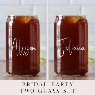 シックなホワイトスクリプトバチェロレッテ結婚ズ ガラス缶