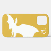 シックなホワイトドラゴンモノグラムケースメイトiPhoneケース Case-Mate iPhoneケース (裏面 (横))