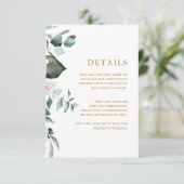 シックなホワイトフローラゲスト情報エンクロージャカード エンクロージャーカード (スタンド正面)