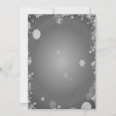 シックなホワイトブラッククリスマスボールスターズホリデー 招待状 (裏面)