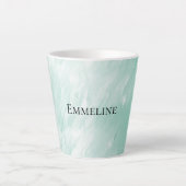 シックなホワイトミントクリスマス カフェラテマグ (正面)