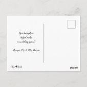 シックなホワイトレース結婚トリミングの感謝してい写真 ポストカード (裏面)