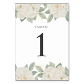 シックなホワイトロパーソナライズされたーズテーブル番号 テーブルナンバー (正面)