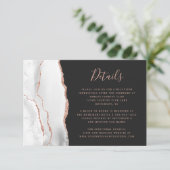 シックなホワイトローズ金ゴールドアゲットダーク結婚ズ詳細 エンクロージャーカード (スタンド正面)