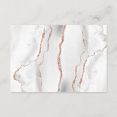 シックなホワイトローズ金ゴールドアゲットダーク結婚ズ詳細 エンクロージャーカード (裏面)