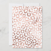 シックなホワイトローズ金ゴールドチータヒョウ甘い16 招待状 (裏面)