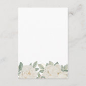 シックなホワイトロ結婚ーズゲスト詳細 エンクロージャーカード (裏面)