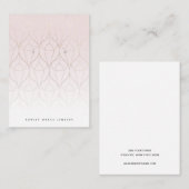 シックなホワイト金ゴールドピンクイヤリングディスプレイカード 名刺 (正面/裏面)