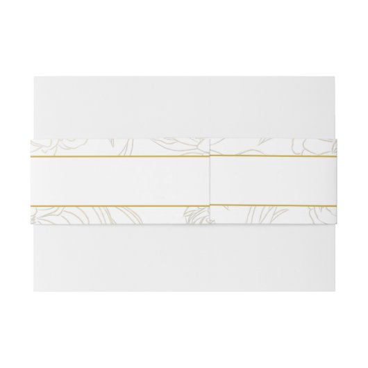 シックなホワイト金ゴールド名前付き結婚式招待状 招待状ベリーバンド (裏面例)