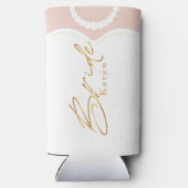 シックなホワイト金ゴールド花嫁ブライダルパーティバチェロレッテs スリム缶クーラー (裏面)