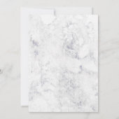 シックなホワイト&グレー大理石ブライダルシャワー招待 招待状 (裏面)
