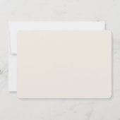 シックなボタニカルクリームRSVP結婚ズカード 招待状 (裏面)