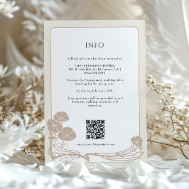 シックなボタニカルクリー結婚ム情報のカード 招待状