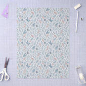 シックなボタニカルホリーベリーフローラルパターン 薄葉紙 (クラフト)