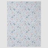 シックなボタニカルホリーベリーフローラルパターン 薄葉紙 (正面)