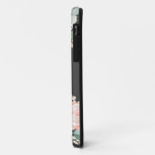 シックなボタニカルモノグラムスタイリッシュフローラ緑 Case-Mate iPhoneケース (裏面/左)