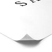 シックなボタニカル結婚のプラグ抜き式サイン ポスター (角)