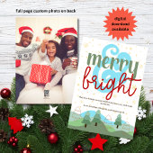 シックなボヘミアンクリスマスフルページフォト シーズンカード