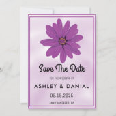 シックなボホダスティバラフローラ結婚式の日付を保存 招待状 (正面)