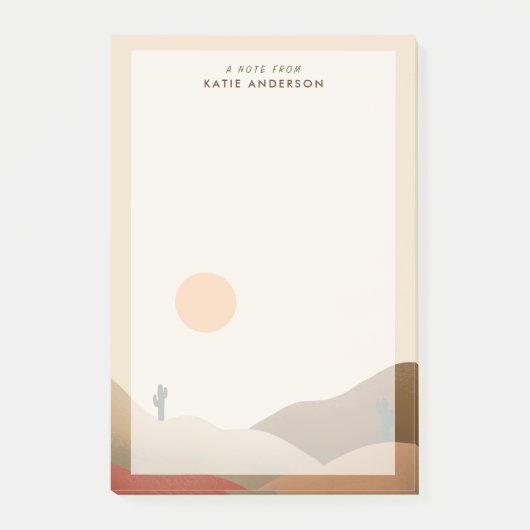 シックなボホテラコッタデザートカボスポストイットノート ポストイット (正面)