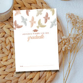 シックなボホバード |卒業式のアドバイスと希望 エンクロージャーカード