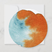 シックなボホバーントオレンジウォーターカラーアート結婚ズ 招待状 (裏面)