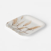 シックなボホパンパスグラスベビーシャワー ペーパープレート (傾斜あり)