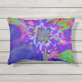 シックなボホパープルサンフラワー アウトドアクッション