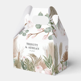 シックなボホピンクラン&ドライ葉結婚ズ フェイバーボックス