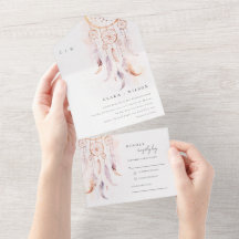 シックなボホフェザードリームキャッチャー結婚の水色