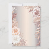 シックなボホフラワーズキンチェニェラ 招待状 (裏面)