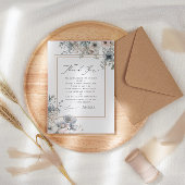 シックなボホフローラエレガントボヘミアンベビーシャワー サンキューカード