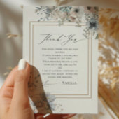 シックなボホフローラエレガントボヘミアンベビーシャワー サンキューカード