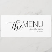 シックなボホミニマル文字ス結婚クリプト メニュー (裏面)