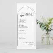 シックなボホミニマル文字ス結婚クリプト メニュー (スタンド正面)