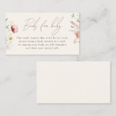 シックなボホワイルドフラワーベビーシャワーブックベビー エンクロージャーカード (正面/裏面)