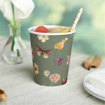 シックなボホワイルドフラワー素朴セージ緑結婚の緑