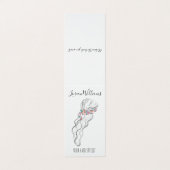 シックなボホワイルドフラワー結婚の美容師フローラ 名刺 (外部フラット)