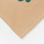 シックなボホ抽象芸術ウミガメのモノグラム フリースブランケット (角)