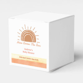 シックなボホ砂漠ここに息子の赤ちゃんシャワーが来る フェイバーボックス