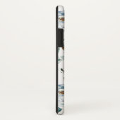 シックなボホ離れの花とブルーフラワーモノグラム Case-Mate iPhoneケース (裏面/右)