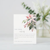 シックなポインセチア結婚果実の葉の詳細 エンクロージャーカード (スタンド正面)